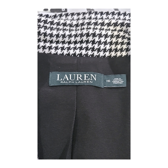 NEW, Ralph Lauren Black & White Houndstooth Blazer 16 - Picture 2 of 10